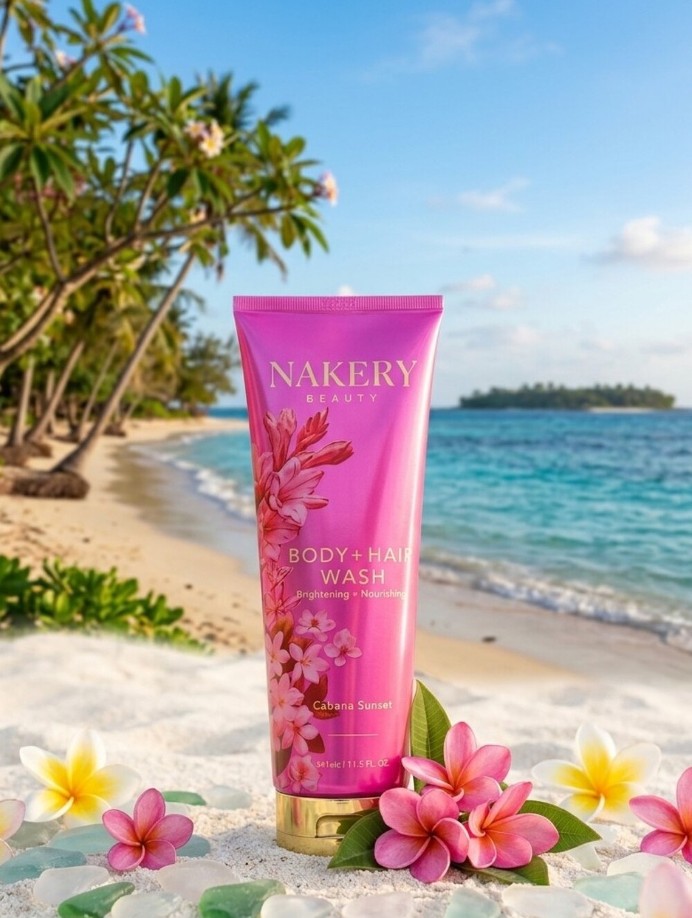 Nakery Beauty Skin Firm Body & Hair Wash Brightening & Nourishing Cabana Sunset